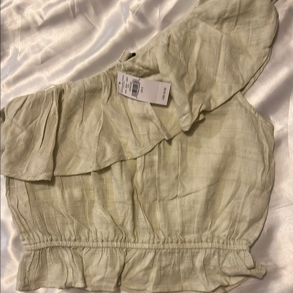 American Eagle Outfitters Tops - American Eagle Outfitters Tan Sleeveless Asymmetrical Blouse NWT $34.95